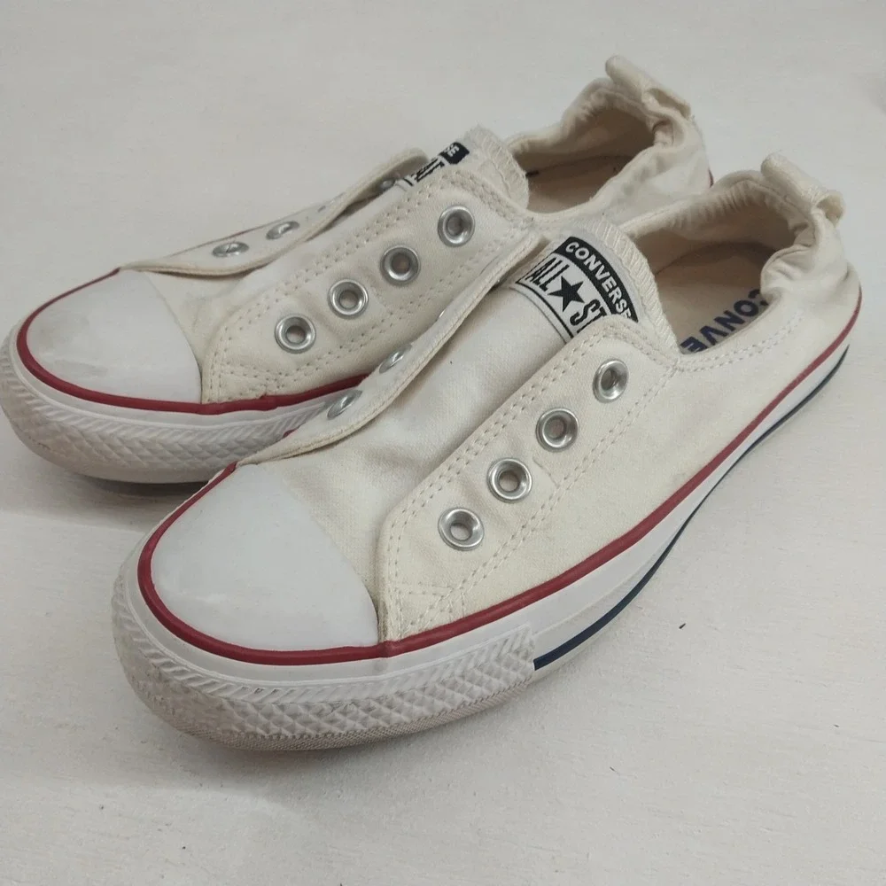 Converse Chuck Taylor All Star Shoreline Slip On White Sneakers 537084F Womens 7 - Picture 2 of 6